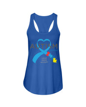 Load image into Gallery viewer, Autism Love Hope Accept Custom Design - World Autism Awareness Day Gift Ladies Flowy Tank
