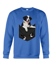 Load image into Gallery viewer, Border Collie In Pocket Personalized Name Gifts For Dog Lovers Sweatshirt
