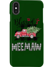 Load image into Gallery viewer, Blessed Meemaw Black And White Plaid Driving Car Custom Design Gifts Phone case
