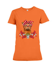Load image into Gallery viewer, Abyssinian Bow Special Gift For Cat Lovers Ladies Tee
