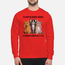 Load image into Gallery viewer, Cat Make Me Happy Gift For Cat Lovers Sweatshirt
