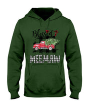Load image into Gallery viewer, Blessed Meemaw Black And White Plaid Driving Car Custom Design Gifts Hoodie
