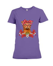 Load image into Gallery viewer, Abyssinian Bow Special Gift For Cat Lovers Ladies Tee
