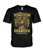 Load image into Gallery viewer, Being A Vietnam Veteran Is An Honor Grandpa Gifts Guys V-Neck
