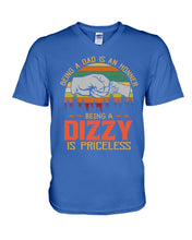 Load image into Gallery viewer, Being A Dad Is An Honner Being A Dizzy Is Priceless Custom Design Guys V-Neck
