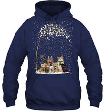 Load image into Gallery viewer, Cats Winter Tree Snowy Gifts Idea Hoodie

