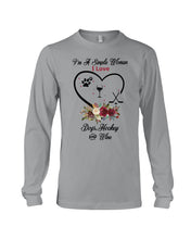 Load image into Gallery viewer, A Simple Woman Loves Dog Hockey And Wine Custom Design Unisex Long Sleeve
