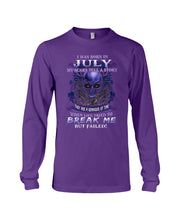 Load image into Gallery viewer, Born In July My Scars Tell A Story Unisex Long Sleeve
