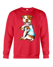 Load image into Gallery viewer, Bull I Love Mom Custom Design Gifts For Dog Lovers Sweatshirt
