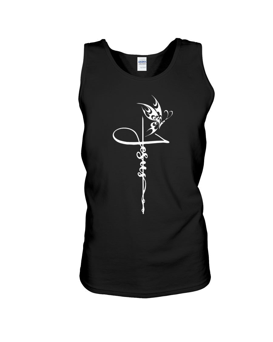 Butterfly Jesus Gifts Idea Unisex Tank Top