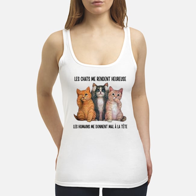 Cat Make Me Happy Gift For Cat Lovers Ladies Flowy Tank