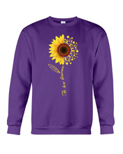 Load image into Gallery viewer, Be Here Tomorrow Sunflower Spina Bifida Awareness Sweatshirt
