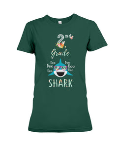 2Nd Grade Doo Doo Shark Anniversary Gift Ladies Tee