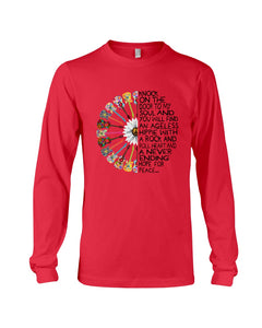 A Never Ending Hope For Peace Guitar Hippie Design Limited Edition Unisex Long Sleeve