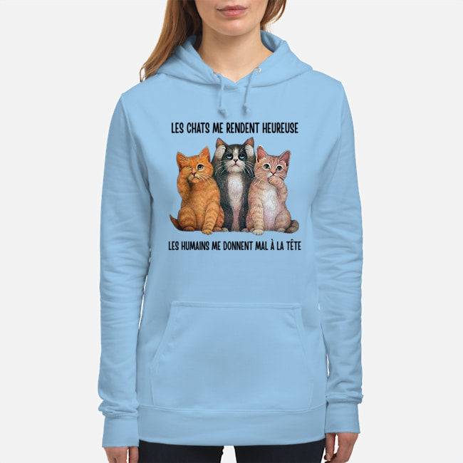Cat Make Me Happy Gift For Cat Lovers Hoodie