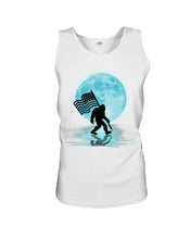 Load image into Gallery viewer, Bigfoot  Moon American Flag Custom Design For Bigfoot Lovers Unisex Tank Top
