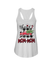 Load image into Gallery viewer, Blessed Mom-Mom Red Plaid Driving Car Custom Design Gifts Ladies Flowy Tank
