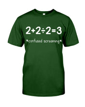 Load image into Gallery viewer, Confused Screaming Math Formula Custom Design Guys Tee
