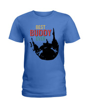 Load image into Gallery viewer, Best Buddy Ever Colorful Words Abstract Personalized Name Gifts Ladies Tee
