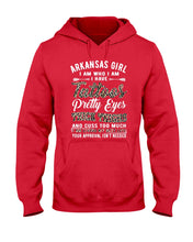 Load image into Gallery viewer, Arkansas Girl Have Tattoos Pretty Eyes Gifts For Arkansas Girls Hoodie

