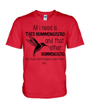 Load image into Gallery viewer, All I Need Is This Hummingbird Custom Design Guys V-Neck
