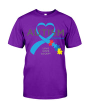 Load image into Gallery viewer, Autism Love Hope Accept Custom Design - World Autism Awareness Day Gift Guys Tee

