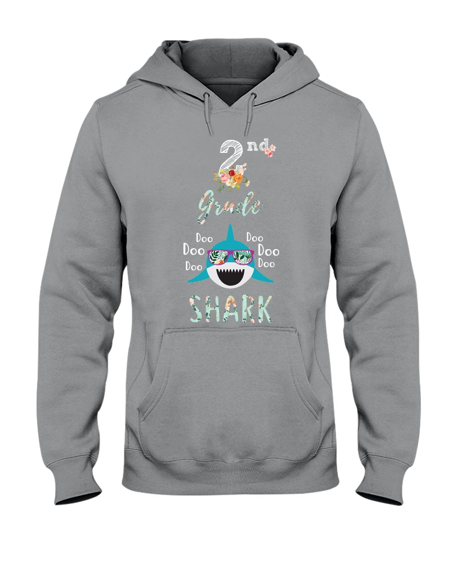 2Nd Grade Doo Doo Shark Anniversary Gift Hoodie