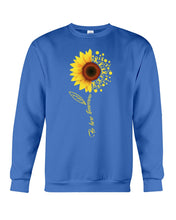 Load image into Gallery viewer, Be Here Tomorrow Sunflower Spina Bifida Awareness Sweatshirt

