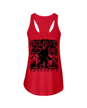 Load image into Gallery viewer, Bigfoot Believe Sasquatch Custom Design For Friends Ladies Flowy Tank

