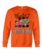 Load image into Gallery viewer, Blessed Meemaw Black And White Plaid Driving Car Custom Design Gifts Sweatshirt
