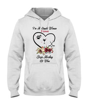 Load image into Gallery viewer, A Simple Woman Loves Dog Hockey And Wine Custom Design Hoodie
