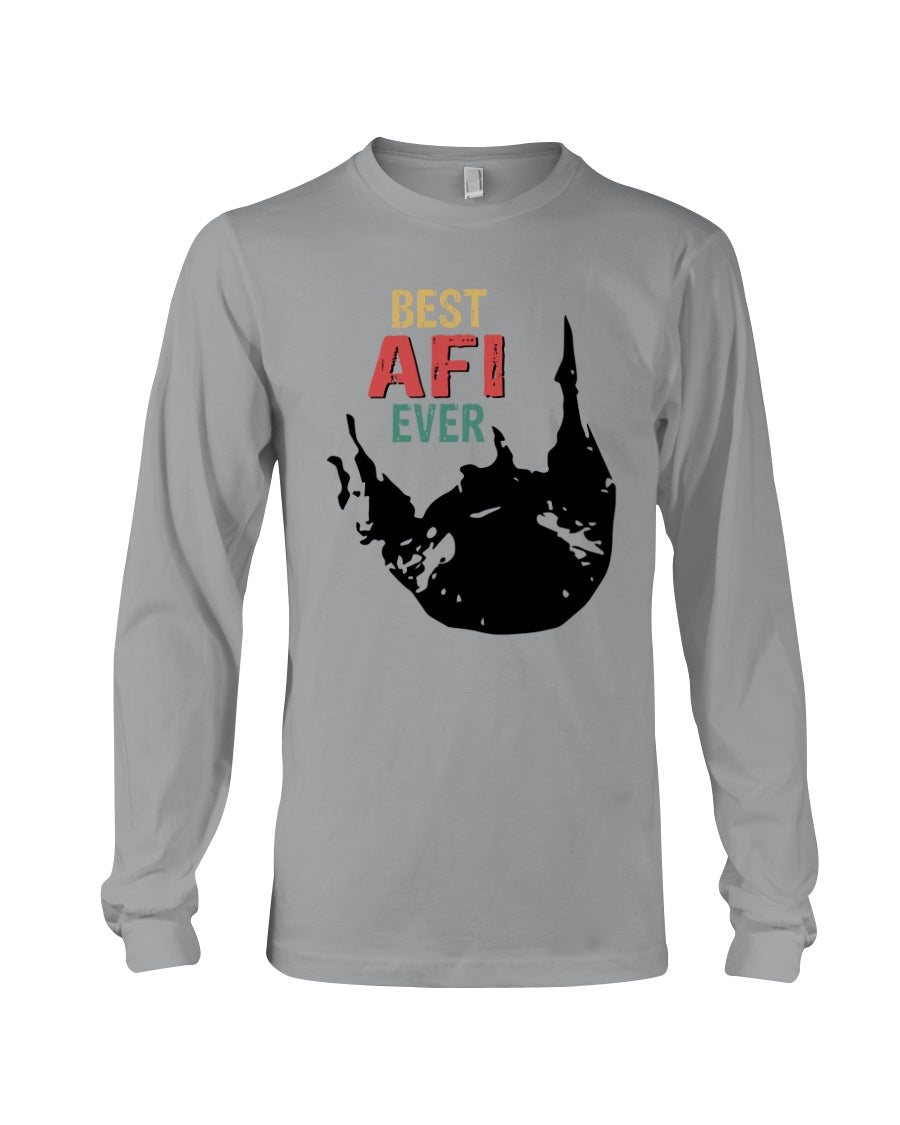 Best Afi Ever Colorful Words Abstract Personalized Name Gifts Unisex Long Sleeve