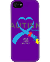 Load image into Gallery viewer, Autism Love Hope Accept Custom Design - World Autism Awareness Day Gift Phone case
