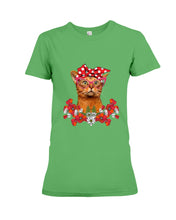 Load image into Gallery viewer, Abyssinian Bow Special Gift For Cat Lovers Ladies Tee
