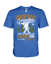 Load image into Gallery viewer, Bigfoot Grandma - Like A Regular Grandpa But Way More Squatchy Custom Design Guys V-Neck
