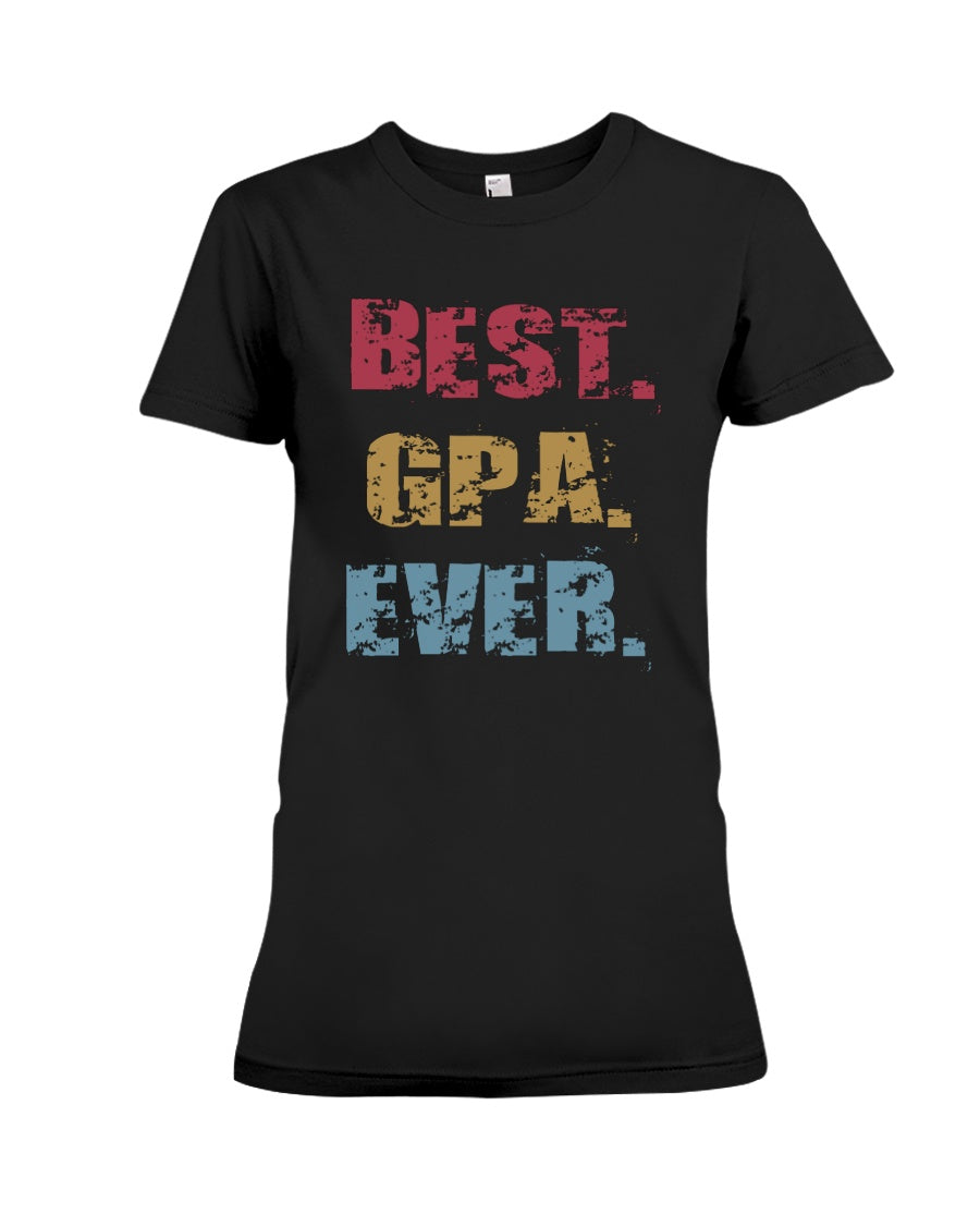 Best Gpa Ever Colorful Abstract Words Personalized Name Gifts Ladies Tee