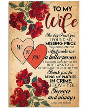 Load image into Gallery viewer, Beautiful Flowers Lovely Message From Husband Gifts For Wife Vertical Poster
