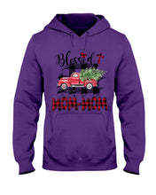 Load image into Gallery viewer, Blessed Mom-Mom Red Plaid Driving Car Custom Design Gifts Hoodie
