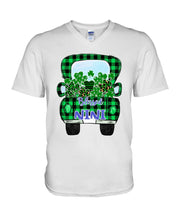 Load image into Gallery viewer, Blessed Nini Patrick&#39;s Day Custom Design Personalized Name Gifts Guys V-Neck
