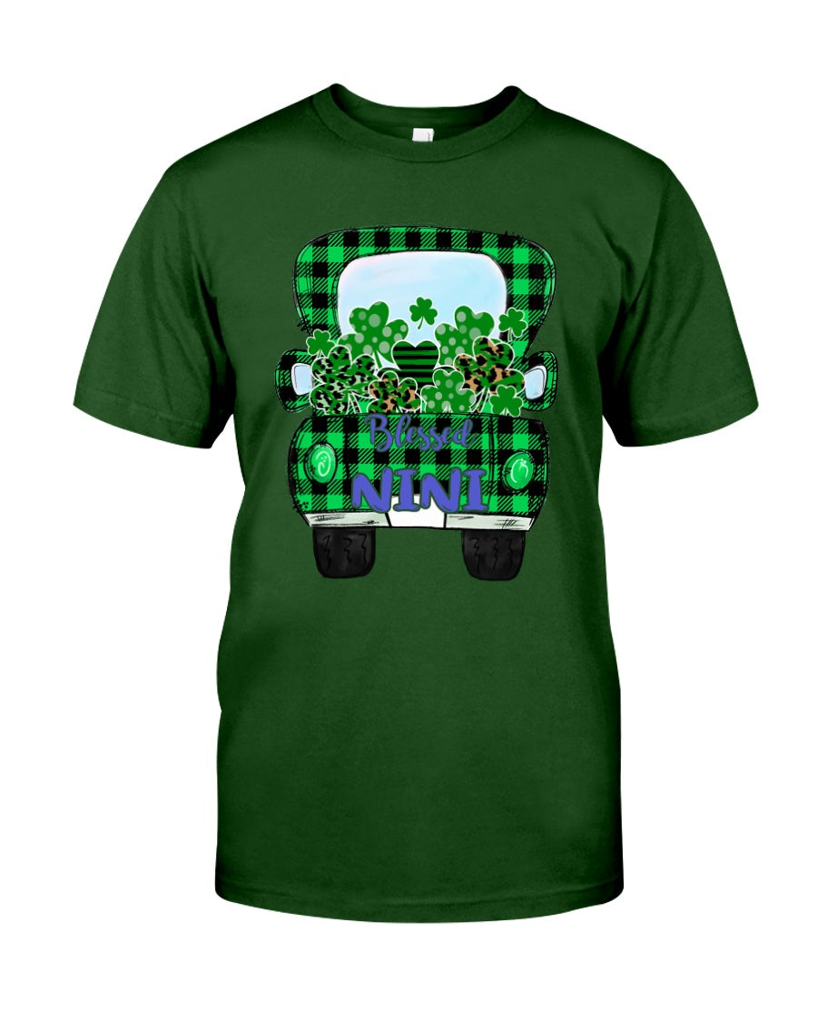 Blessed Nini Patrick's Day Custom Design Personalized Name Gifts Guys Tee