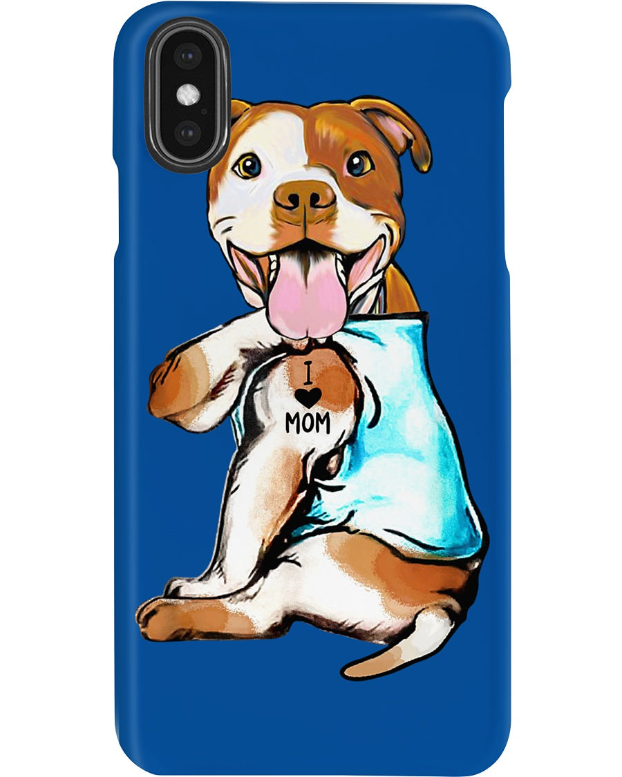 Bull I Love Mom Custom Design Gifts For Dog Lovers Phone case