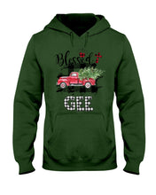 Load image into Gallery viewer, Blessed Gee Black And White Plaid Driving Car Custom Design Gifts Hoodie
