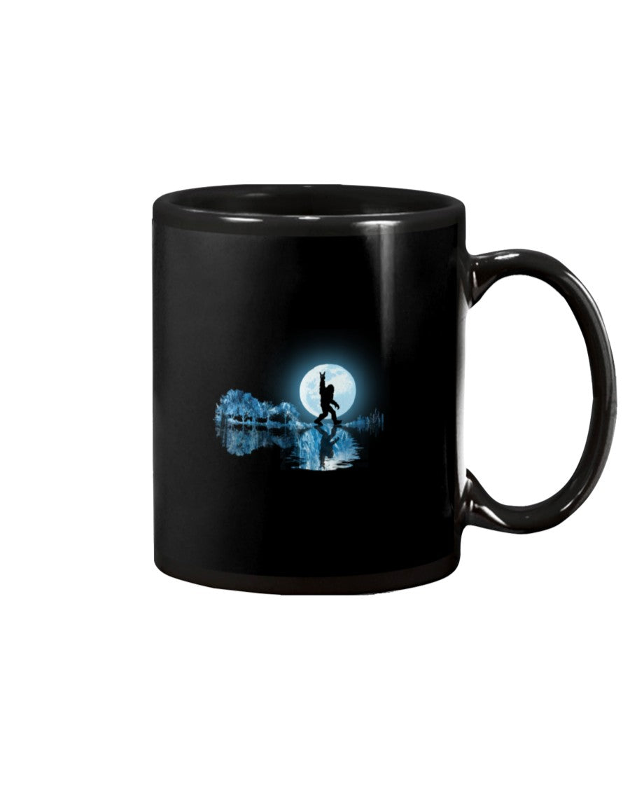 Bigfoot Guitar And Lake  Meaningful Gifts For Bigfoot Lovers Mug