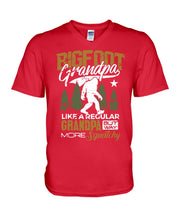 Load image into Gallery viewer, Bigfoot Grandma - Like A Regular Grandpa But Way More Squatchy Custom Design Guys V-Neck
