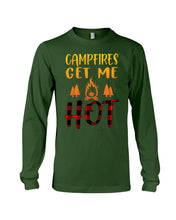 Load image into Gallery viewer, Campfires Get Me Hot Gifts For Camping Lovers Unisex Long Sleeve
