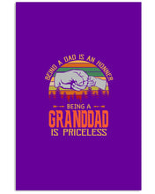 Load image into Gallery viewer, Being A Dad Is An Honner Being A Granddad Is Priceless Custom Design Vertical Poster
