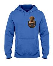 Load image into Gallery viewer, Chesapeake Bay Retriever In Pocket Personalized Name Gifts For Dog Lovers Hoodie

