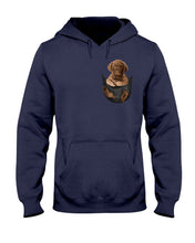 Load image into Gallery viewer, Chesapeake Bay Retriever In Pocket Personalized Name Gifts For Dog Lovers Hoodie
