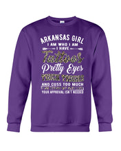 Load image into Gallery viewer, Arkansas Girl Have Tattoos Pretty Eyes Gifts For Arkansas Girls Sweatshirt

