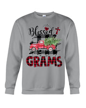 Load image into Gallery viewer, Blessed Grams Red Plaid Driving Car Custom Design Gifts Sweatshirt
